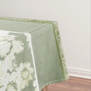 Nappe Fleur de San Telmo Blanche Antique en Dentelle