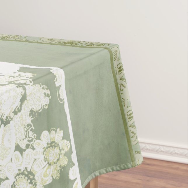 Nappe Fleur de San Telmo Blanche Antique en Dentelle (In Situ)