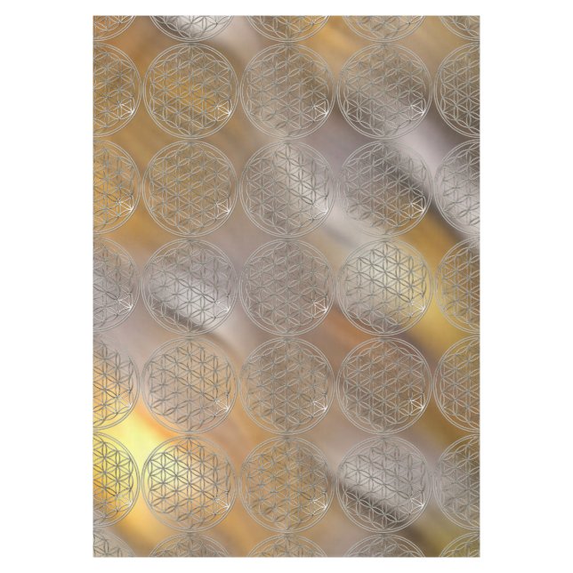 Nappe Fleur de vie / Blume des Lebens - argent (Devant)