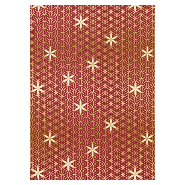 Nappe Fleur De Vie - motif sans soudure - doré (Devant)
