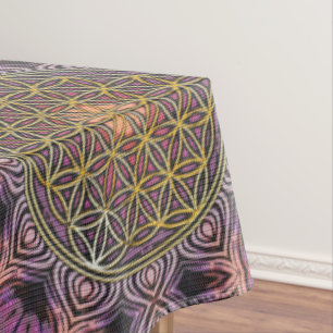 Nappe Fleur de vie - tricot sans couture motif V
