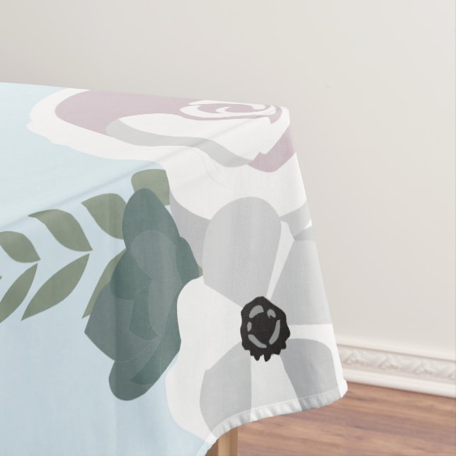 Nappe Fleur illustration douceur bleu nuptiale douche (In Situ)