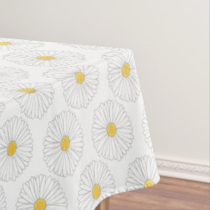 Nappe Fleur Jardin Floral Jaune Blanc