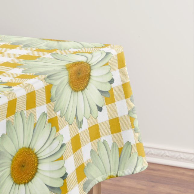 Nappe Fleur Jaune Rustique En vichy Motif (In Situ)