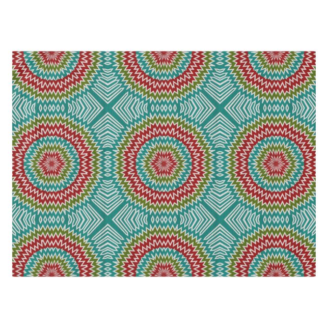 Nappe Fleur mandalaic hypnotique (Devant (Horizontal))