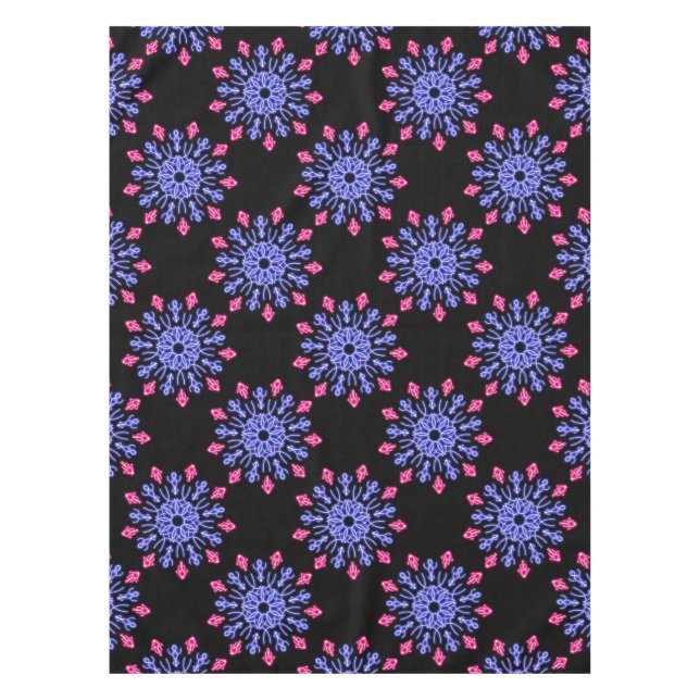 Nappe Fleur néon bleue et rouge (Devant)