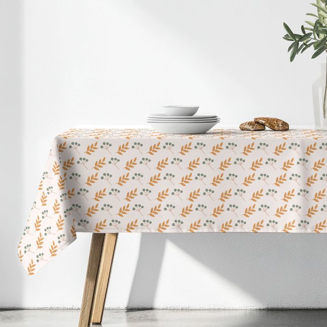 Nappe Fleur Pastel Accent Bohème Marron 70s (Pastel Flower Tablecloth 70s Brown Boho Accent)
