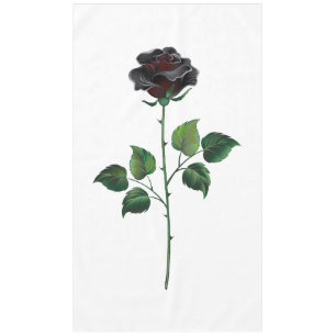 Nappe Fleur rose noire