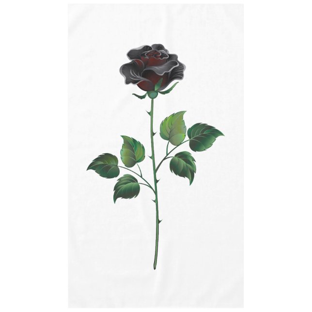 Nappe Fleur rose noire (Devant)