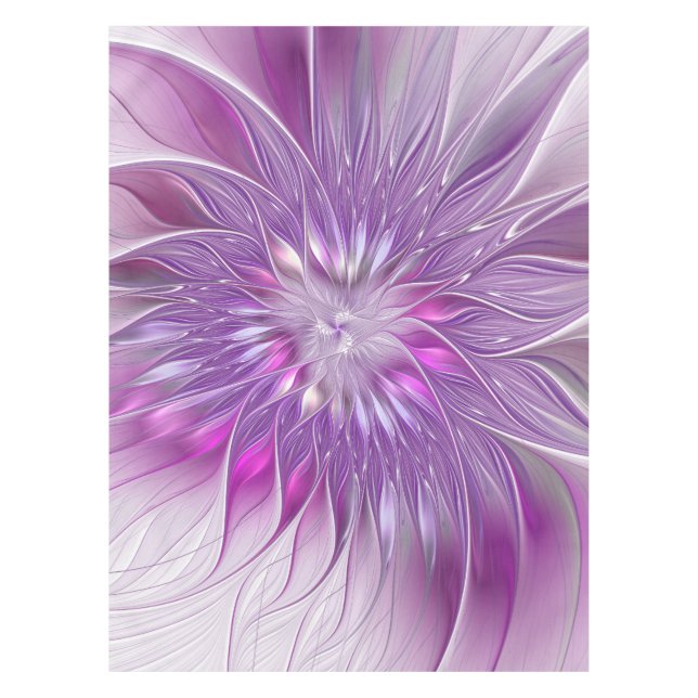 Nappe Fleur Rose Violet Passion Abstrait Art Fractal (Devant)