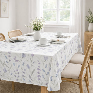 Nappe Fleur sauvage aquarelle bleu violet