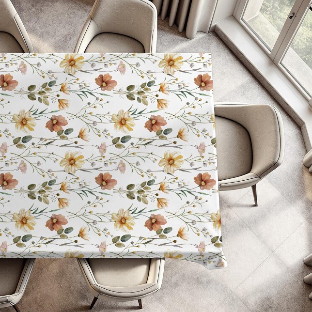 Nappe Fleur sauvage aquarelle bohème (Créateur téléchargé)