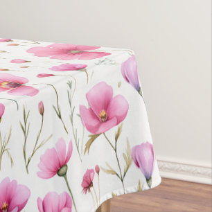 Nappe Fleur sauvage aquarelle rose