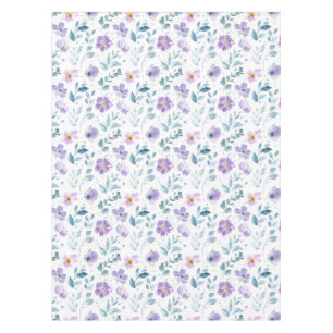 Nappe Fleur sauvage aquarelle verte violette