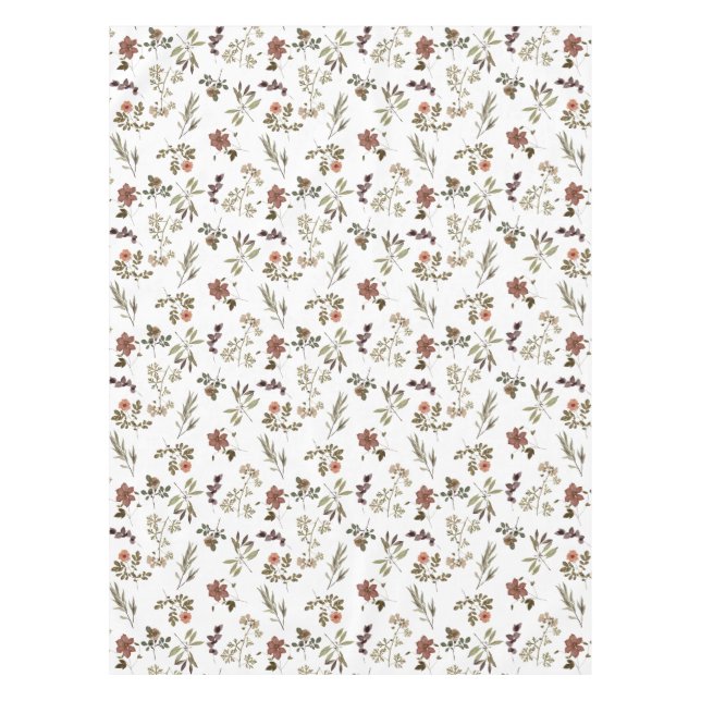 Nappe Fleur sauvage de Bourgogne verte (Devant)