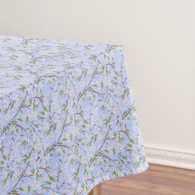 Nappe Fleurs blanches en bleu (In Situ)