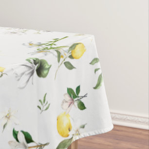Nappe Fleurs blanches, Méditerranée, citron
