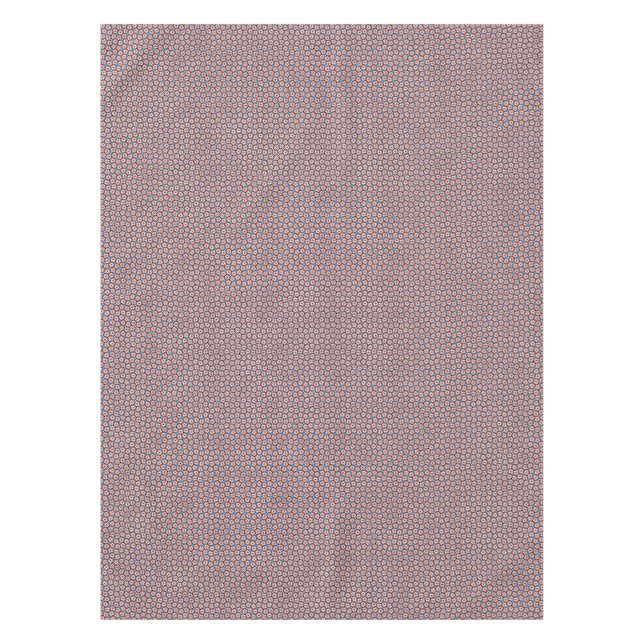Nappe Fleurs bleues sur fond rose et marron (Devant)