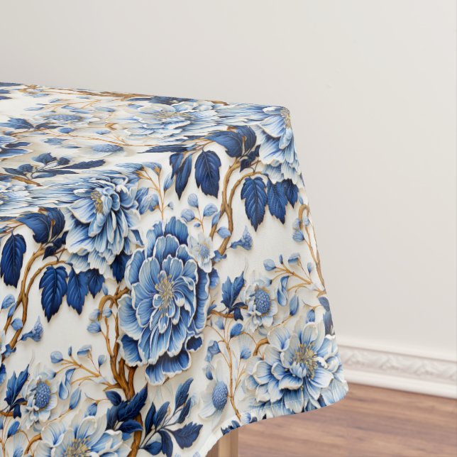 Nappe Fleurs Bleues Vintage (In Situ)