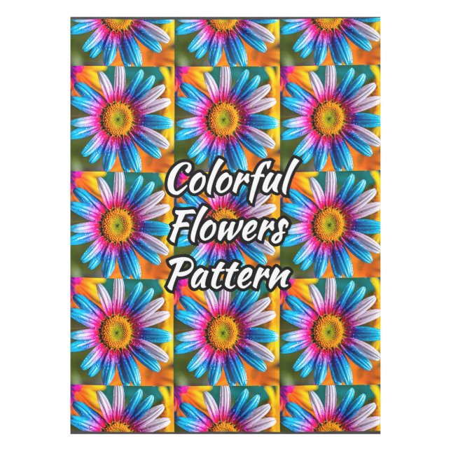 Nappe Fleurs colorées mignonnes Motif (Devant)