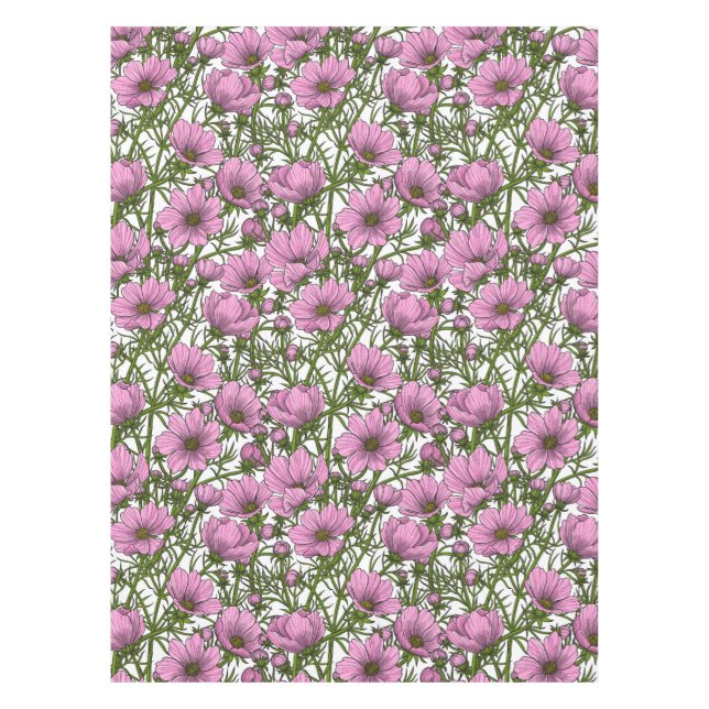 Nappe Fleurs Cosmos roses (Devant)
