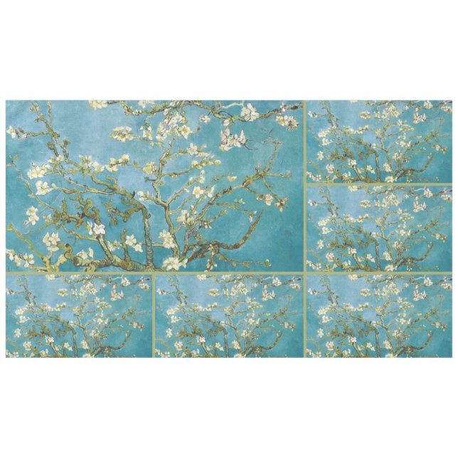 Nappe Fleurs d'amandier de Van Gogh -  Art Bleu Classiqu (Devant (Horizontal))