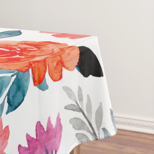 Nappe Fleurs d'aquarelle orange (In Situ)