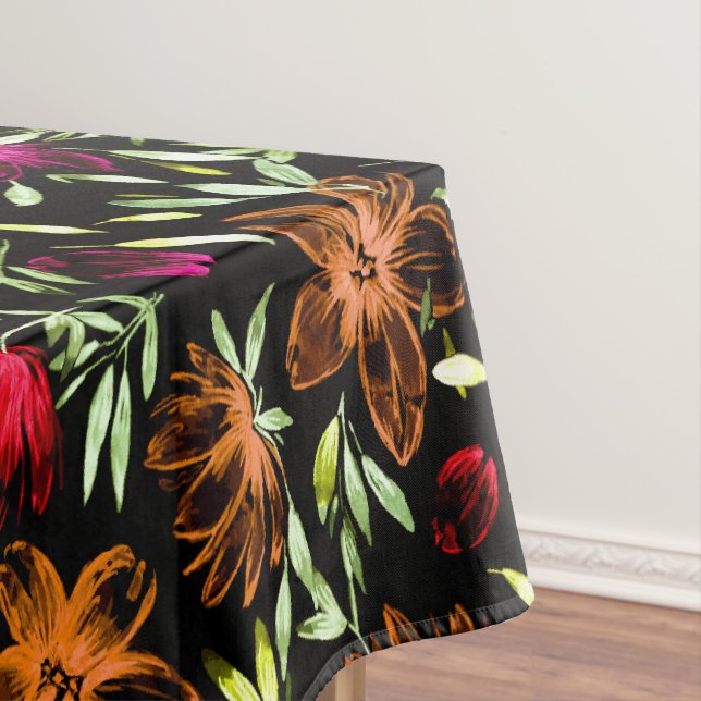 Nappe Fleurs d'aquarelle rouge 3 (In Situ)