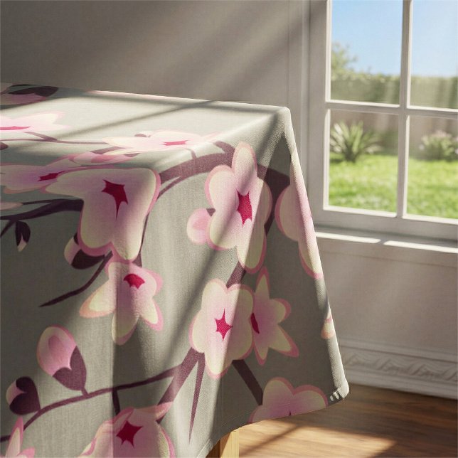 Nappe Fleurs de cerisier roses gris floral Asie (Créateur téléchargé)
