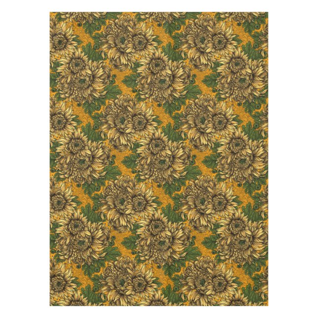 Nappe Fleurs de chrysanthème jaune (Devant)