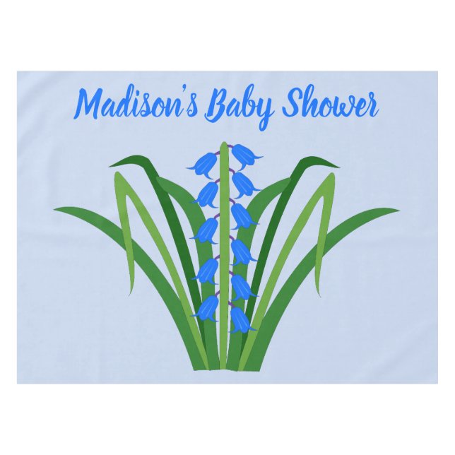 Nappe Fleurs de Jacinthe Baby Boy Shower de Printemps (Devant (Horizontal))