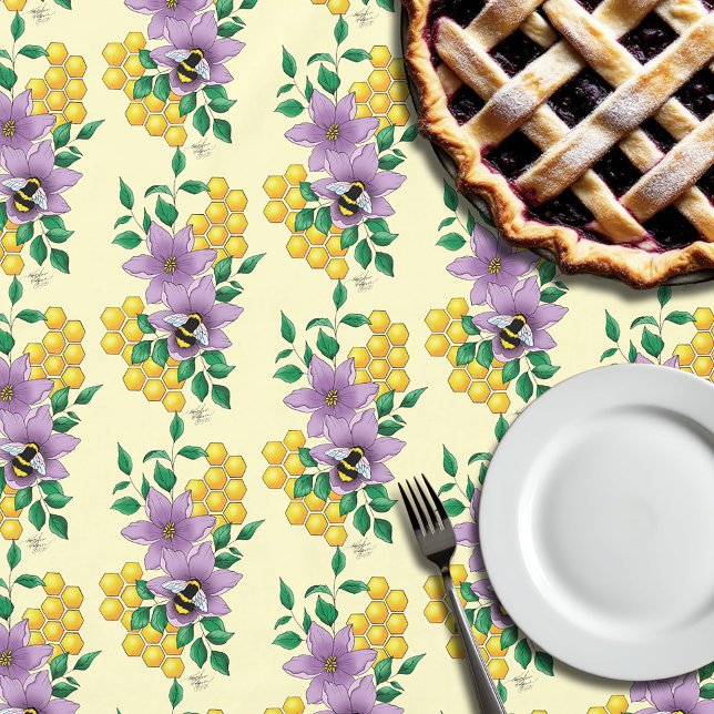 Nappe Fleurs de lavande de bourdon Jaune (Créateur téléchargé)
