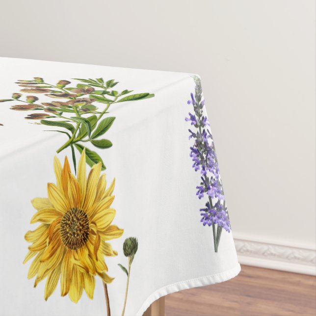 Nappe  Fleurs de lavande tournesol verdure  (In Situ)