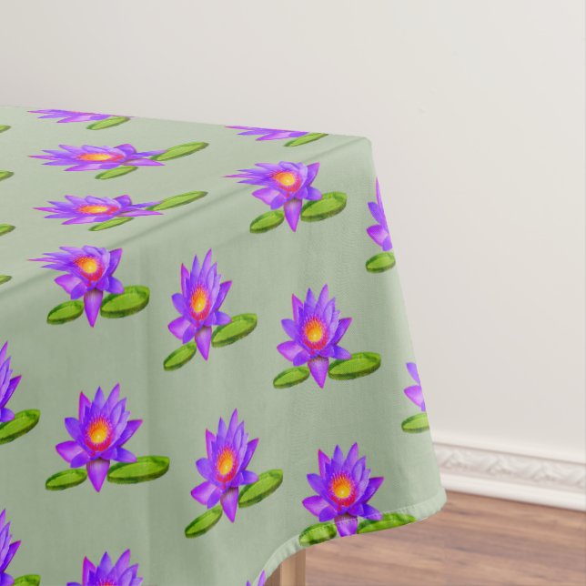 Nappe Fleurs de lotus violettes et feuille de nénuphar s (In Situ)