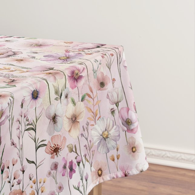 Nappe Fleurs de Pastel en Fleurs – Rose Poussiéreu (In Situ)