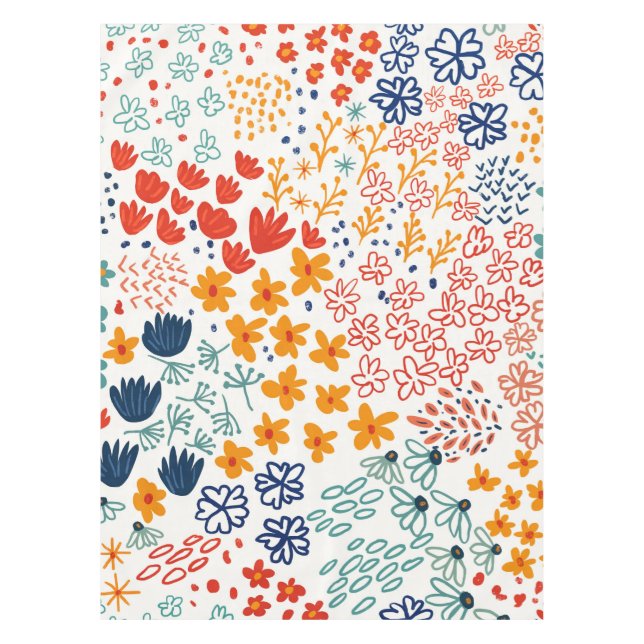 Nappe Fleurs de prairie Illustration minimale (Devant)