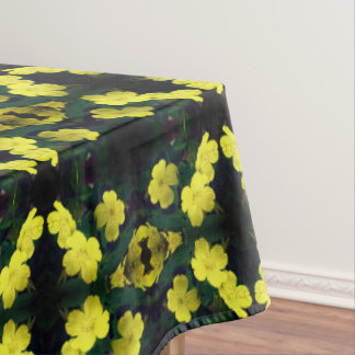 Nappe Fleurs de Primrose Jaune Abstraites