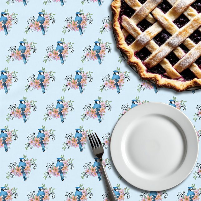 Nappe Fleurs de printemps bleu Jay (Créateur téléchargé)