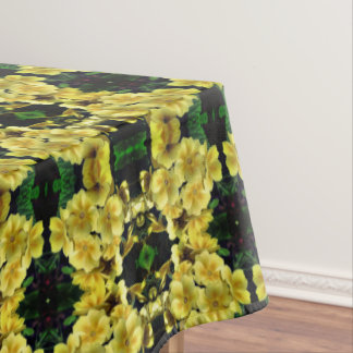 Nappe Fleurs de printemps de Primrose jaune Motif Abstra