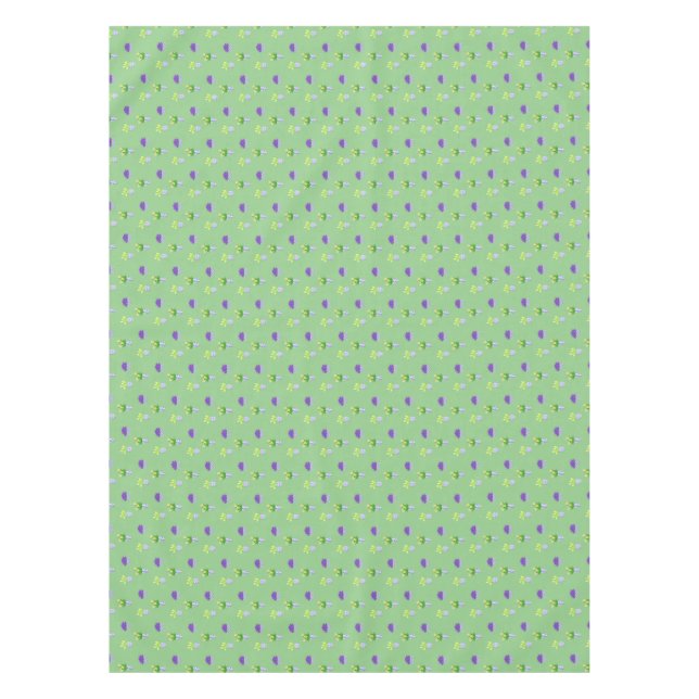 Nappe Fleurs de printemps en Chinoiserie Pots verts (Devant)