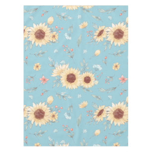 Nappe Fleurs de soleil avec Arrière - plan bleu