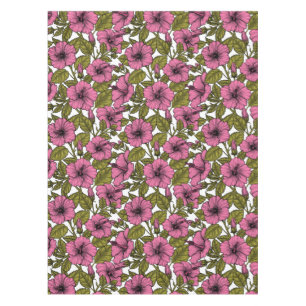 Nappe Fleurs d'hibiscus roses