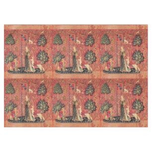 NAPPE FLEURS D'IMAGINAIRES UNICORNES ET GOTHIQUES, MOTIF