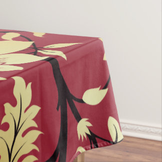 Nappe Fleurs d'or orientales personnalisées en rouge