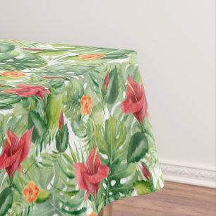Nappe Fleurs et feuilles tropicaux