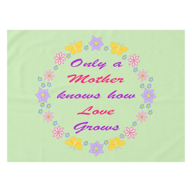 Nappe Fleurs et papillons de la Fête des mères (Devant (Horizontal))