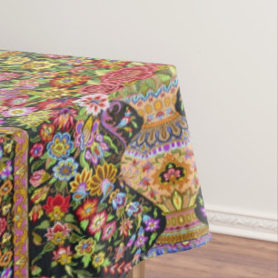 Nappe Fleurs florales turques vintages persanes milieu d
