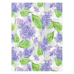 Nappe Fleurs lilas aquarelles