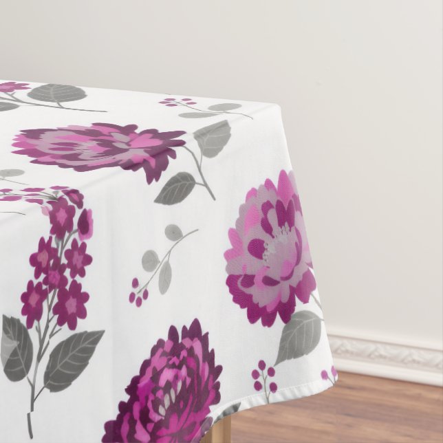 Nappe Fleurs mauve foncé salle de bain décorative modern (In Situ)