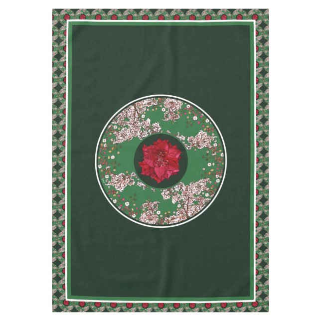 Nappe Fleurs pour Noël (Devant)